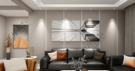 现代沙发背景墙图片