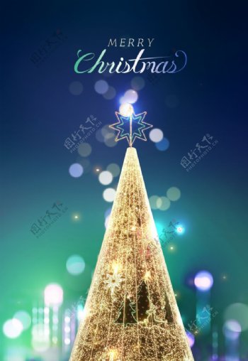 圣诞树海报设计图片