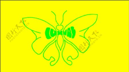 LOGO蝴蝶绿色黄色图片