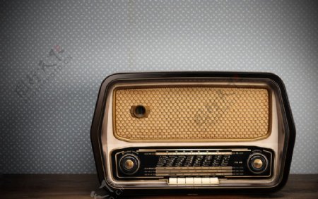 收音机复古音响背景海报素材图片