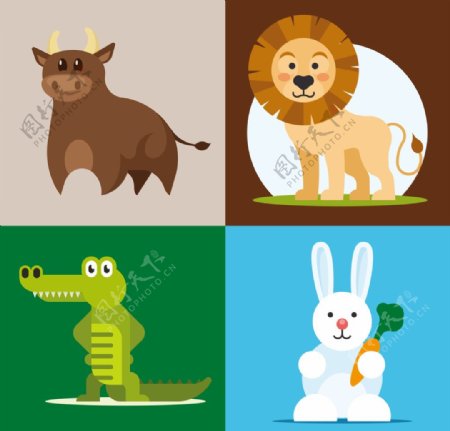 矢量小动物插画图片