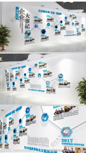 企业发展历程文化墙设计图片