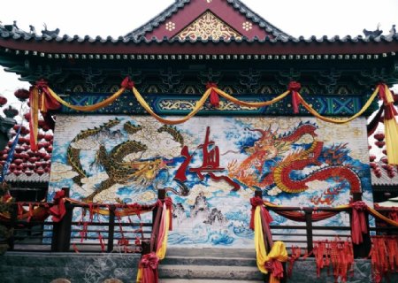 寺庙壁画图片
