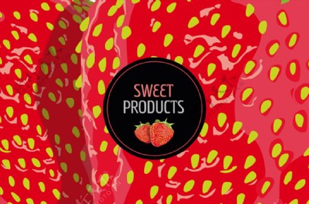草莓表面与标签图片