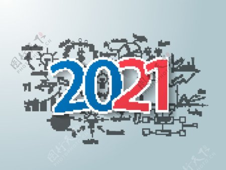 2021牛年数字图片