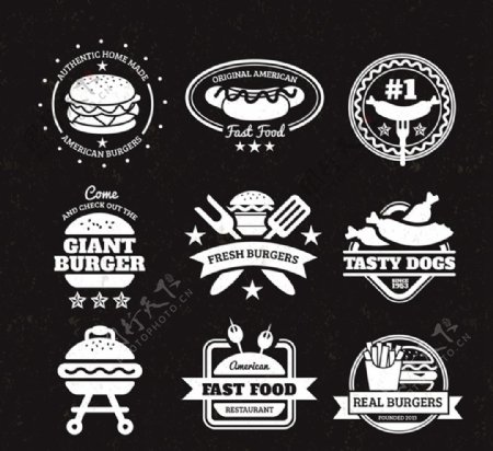 快餐食品标志图片