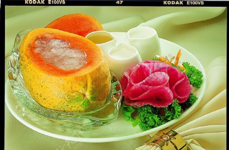浙菜木瓜雪蛤图片