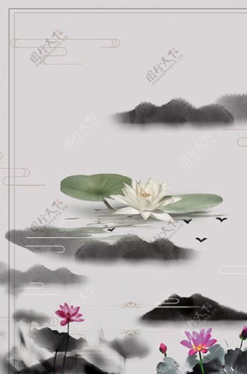 中国风水墨古典图图片