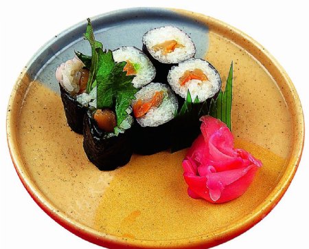 赤贝须子卷寿司图片