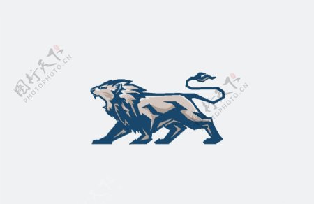 狮子彩色涂鸦动物矢量图片