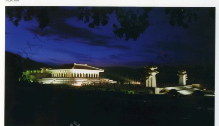 祭祀广场夜景图片