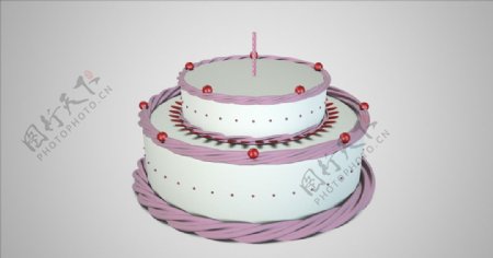 c4d生日蛋糕动画工程图片