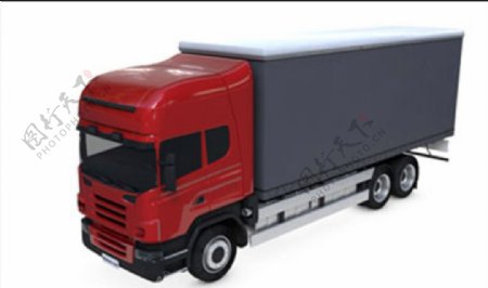 C4D模型大货车卡车图片