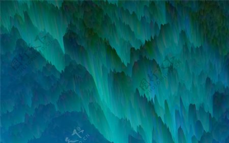 青绿色抽象山峰图片