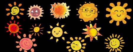 高清透明免抠卡通太阳元素图片