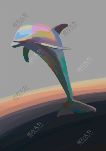 太空海豚图片
