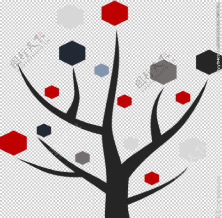 创意智慧树科技树PNG素材图片