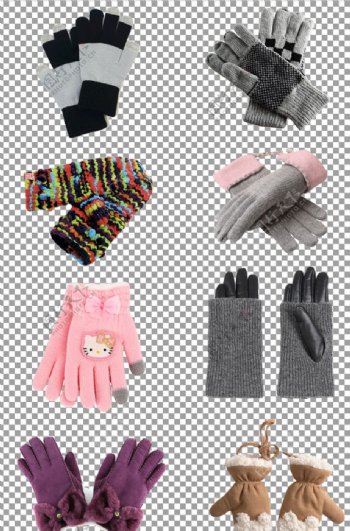 冬季时尚针织毛线保暖手套图片
