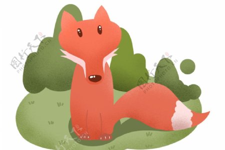卡通手绘小狐狸图片