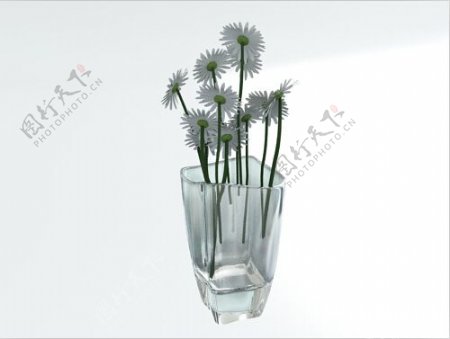 玻璃装饰花瓶3d模型下载