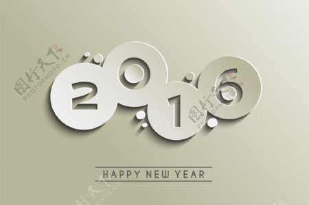 2016新年数字元旦春节贺卡数字封面素材