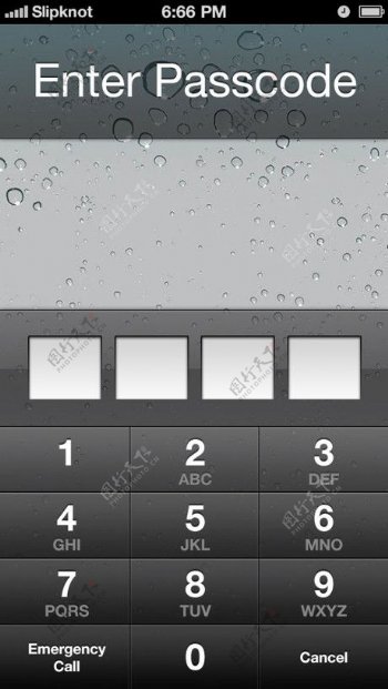 苹果iPhone5屏幕锁GUI素材
