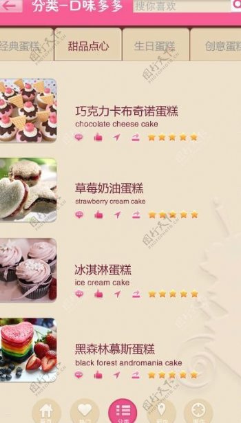 app蛋糕分类图片