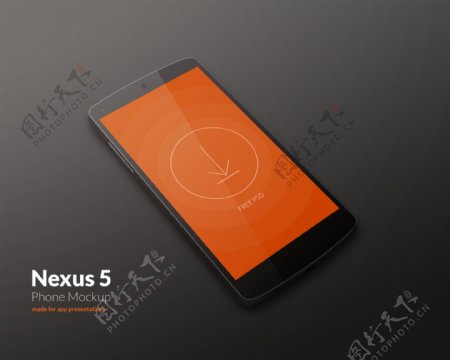 Nexus5手机界面模型PSD素材