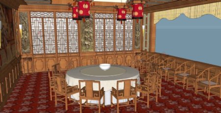 中式宴会厅图片