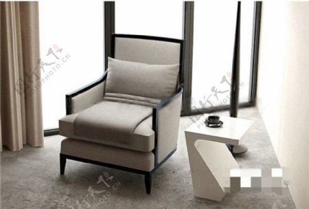现代新古典沙发椅3D模型
