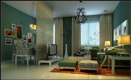 室内客厅场景3d模型