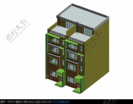 独栋建筑模型3d设计