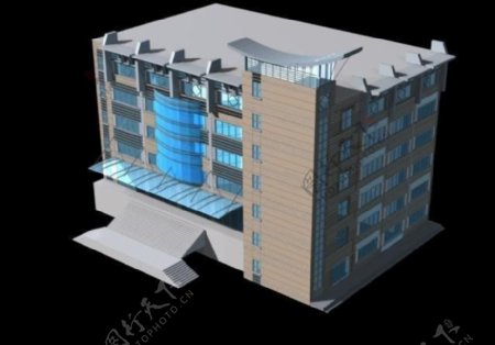 现代造型建筑高楼设计3D模型