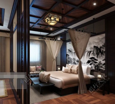 中式艺术卧室