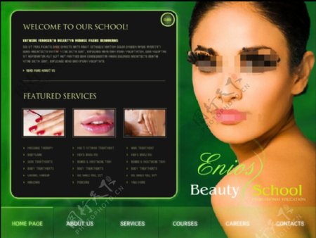化妆网页设计flash网页模板