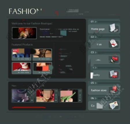 时尚网站页面flash网站模板