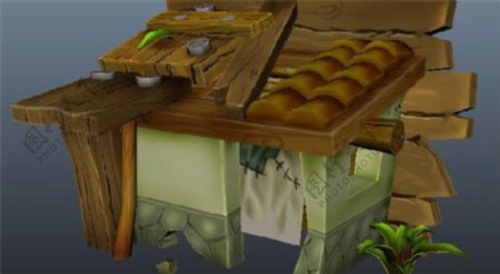 木制房屋游戏模型素材