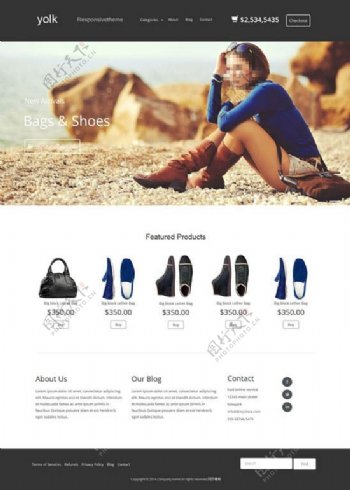 外贸鞋包销售网站
