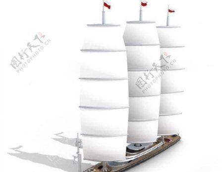 帆船整体模型03