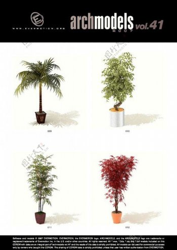 三维植物盆栽模型素材
