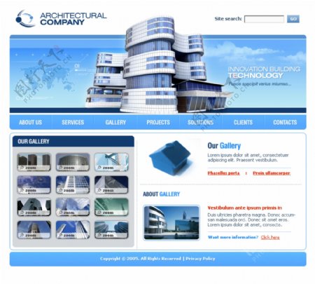 创新建筑设计公司网页模板
