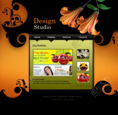 平面设计工作室网页模板