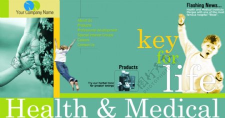 健康医疗药品企业网站模板