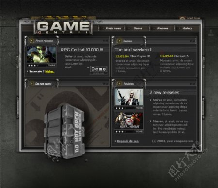 枪战游戏网页模板