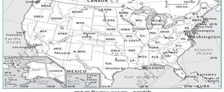 美国地图所有地区免费矢量