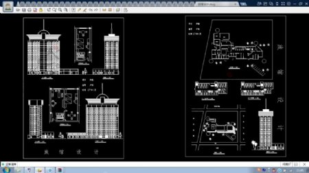 高档大型旅馆CAD设计施工方案图纸