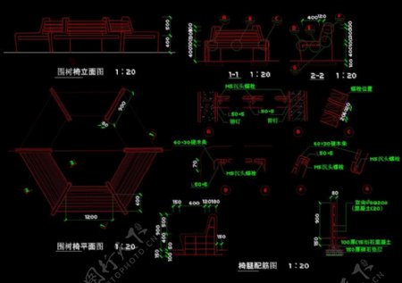 坐椅平面图