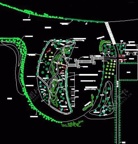 生态垂钓中心CAD平面设计图