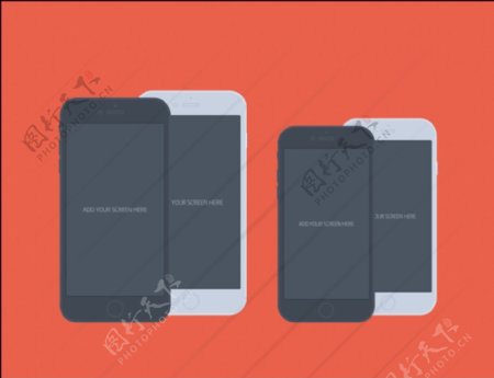 黑白Iphone6模型UI