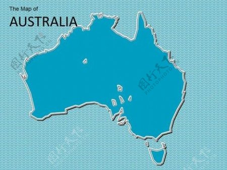 澳大利亚地图模板